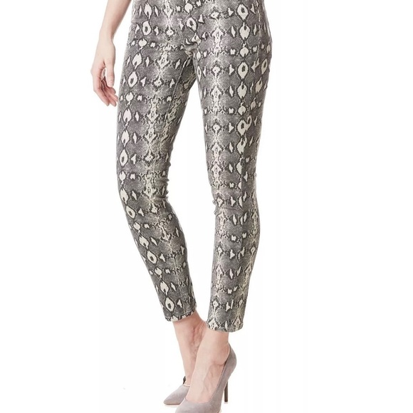 Nicole Miller New York Soho Python-Print High-Rise Skinny Jeans NWOT, Size 4 - Picture 2 of 8
